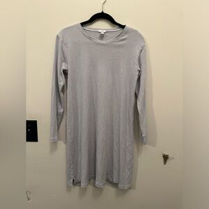 LAKE Pajama Dress Navy/White Stripes Size Medium